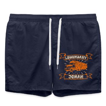 Geschenk für Jonah - Badeshorts - French Navy - Vorne - AI Model Male 185 light (185cm)