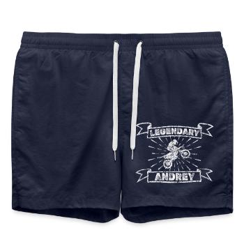 Moto Andrey - Short de bain - bleu marine - Devant - AI Model Male 185 light (185cm)
