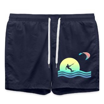 Windkind Kitesurfer - Swim Trunks - french navy - Front - AI Model Male 185 light (185cm)