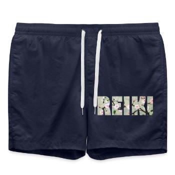 lettrage reiki 89 - Short de bain - bleu marine - Devant - AI Model Male 185 light (185cm)