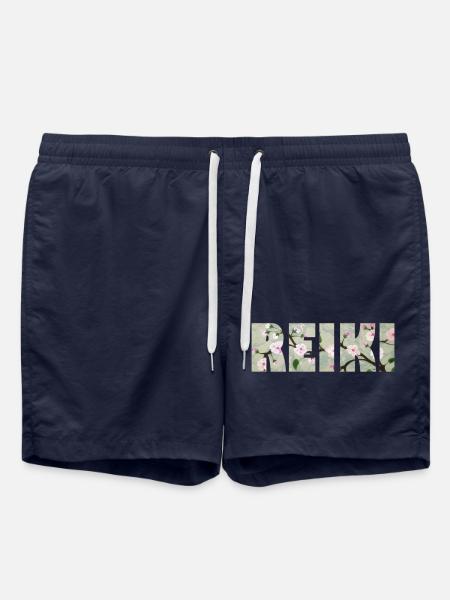 lettrage reiki 89 - Short de bain - bleu marine