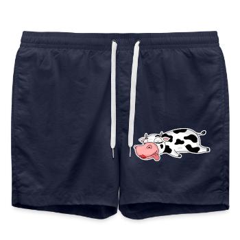 Cow lady girl - Swim Trunks - french navy - Front - AI Model Male 185 light (185cm)