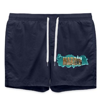 mardin panorama - Short de bain - bleu marine - Devant - AI Model Male 185 light (185cm)
