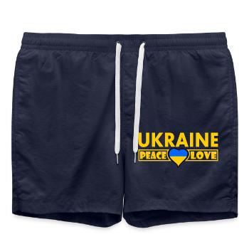 Ukraine - Badeshorts - French Navy - Vorne - AI Model Male 185 light (185cm)