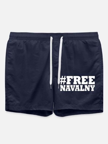 Free navalny - Swim Trunks - french navy