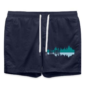 Mirroring Get Lost - Swim Trunks - french navy - Front - AI Model Male 185 light (185cm)