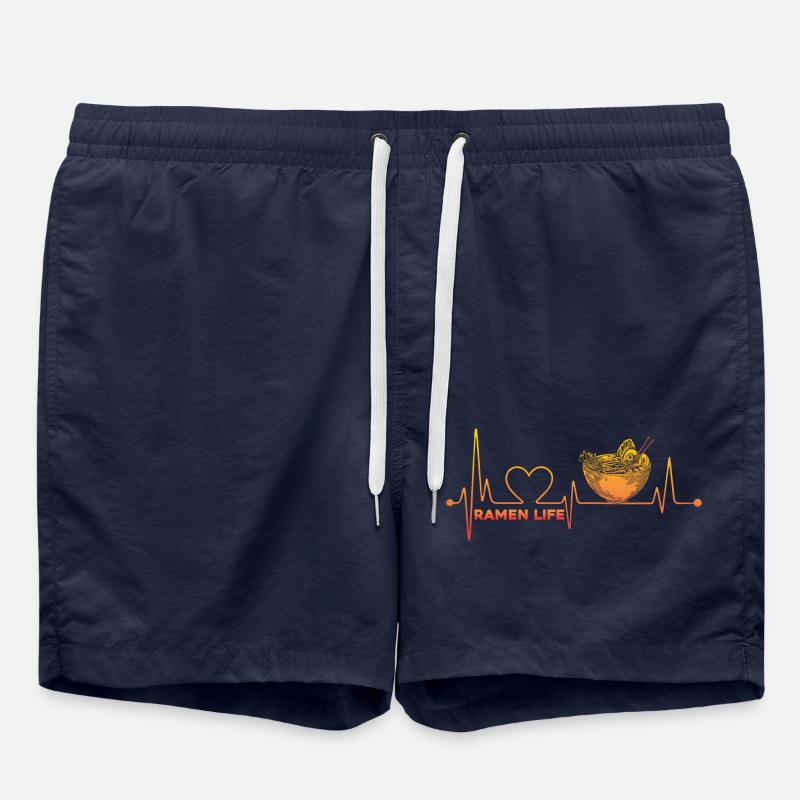Ramen Heartbeat - Short de bain - bleu marine