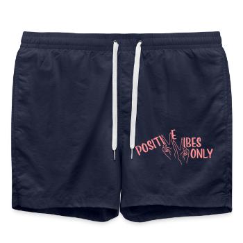 Motivation Positive Vibes Only - Swim Trunks - french navy - Front - AI Model Male 185 light (185cm)
