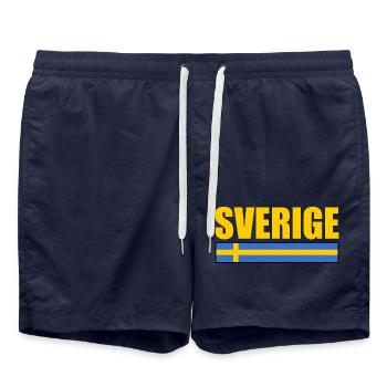 sverige - Badeshorts - French Navy - Vorne - AI Model Male 185 light (185cm)