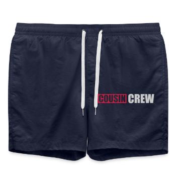 Logo Cousin Crew Équipe - Short de bain - bleu marine - Devant - AI Model Male 185 light (185cm)