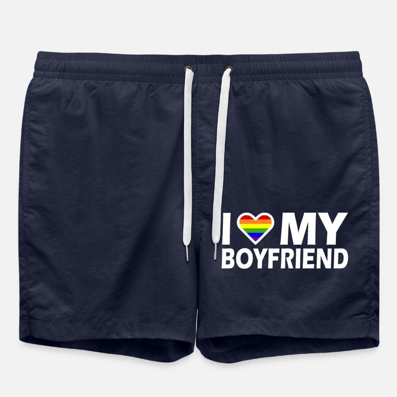 I love my boyfriend - Swim Trunks - french navy