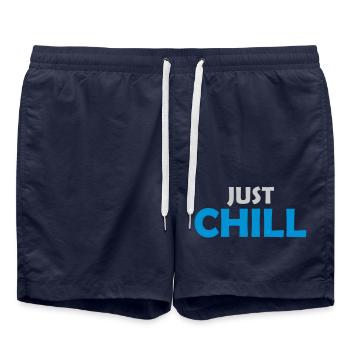 Just Chill Relax Logo - Swim Trunks - french navy - Front - AI Model Male 185 light (185cm)