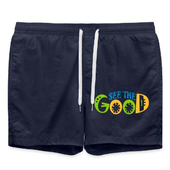 see the good quote - Swim Trunks - french navy - Front - AI Model Male 185 light (185cm)