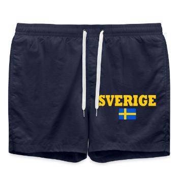 Sverige - Badeshorts - French Navy - Vorne - AI Model Male 185 light (185cm)