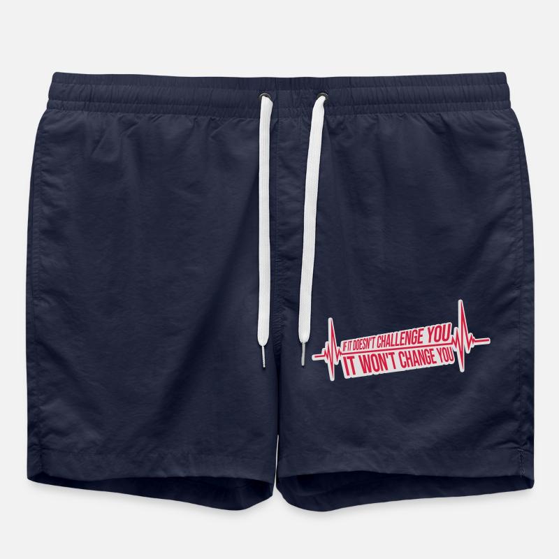 Workout Fitness Motivation Quote - Swim Trunks - french navy