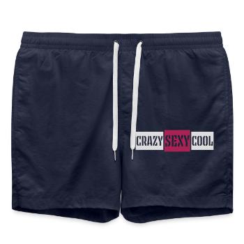 design cool sexy fou - Short de bain - bleu marine - Devant - AI Model Male 185 light (185cm)