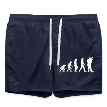 Photography Camera Photographer funny Photographer - Swim Trunks - french navy - Front - AI Model Male 185 light (185cm)