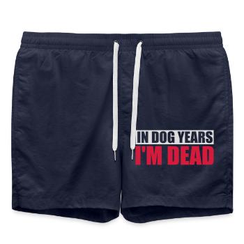 in dog years Dead - Badeshorts - French Navy - Vorne - AI Model Male 185 light (185cm)