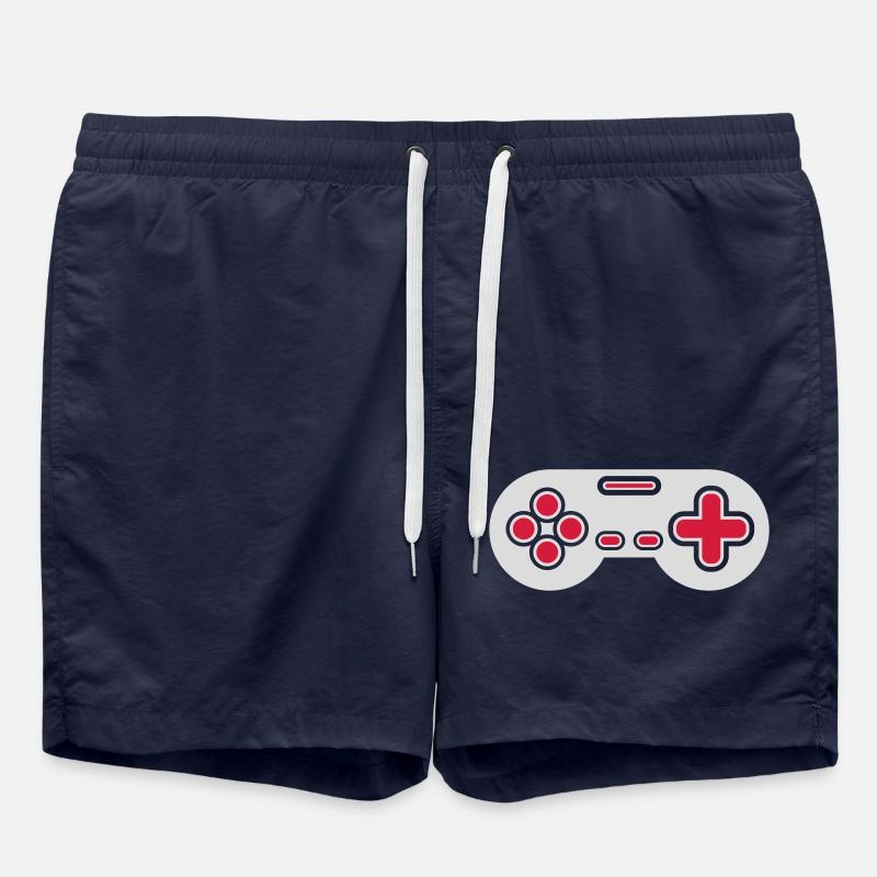 Design Retro Gamer Controller - Swim Trunks - french navy