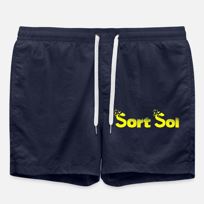 black sun Motif - Swim Trunks - french navy