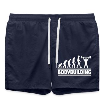 Bodybuilding-Evolution - Badeshorts - French Navy - Vorne - AI Model Male 185 light (185cm)