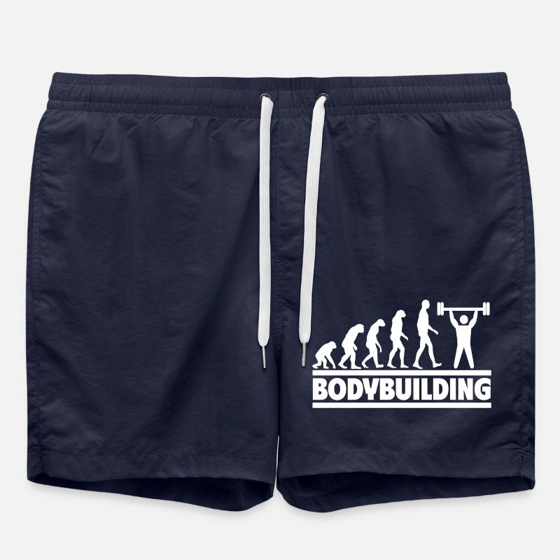 Évolution de la musculation - Short de bain - bleu marine