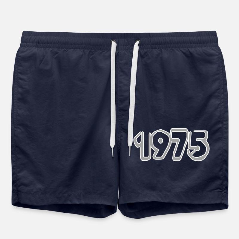 Année 1975 - Short de bain - bleu marine