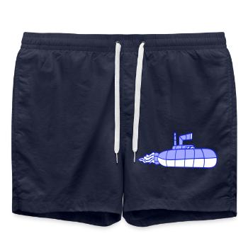 sous-marin Plongée sous-marine Plongée Capitaine de sous-marin - Short de bain - bleu marine - Devant - AI Model Male 185 light (185cm)