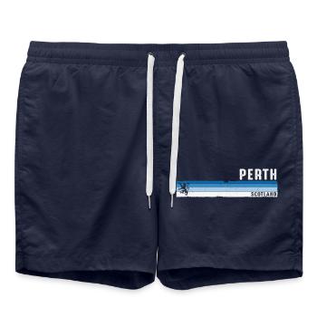 Perth, Schottland: Landschaftliche Schönheit und kultureller Charme - Badeshorts - French Navy - Vorne - AI Model Male 185 light (185cm)
