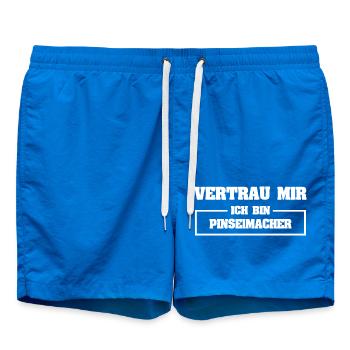 Gift for Brush Maker - Swim Trunks - cobalt blue - Front