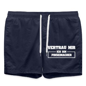 Gift for Brush Maker - Swim Trunks - french navy - Front - AI Model Male 185 light (185cm)