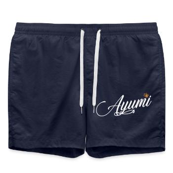 Ayumi Nom pour Femmes Enfants Bambins - Ayumi Custom - Short de bain - bleu marine - Devant - AI Model Male 185 light (185cm)