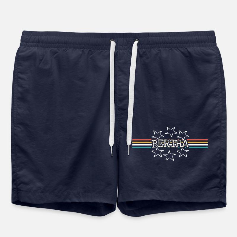 Nom de la femme Bertha - Short de bain - bleu marine