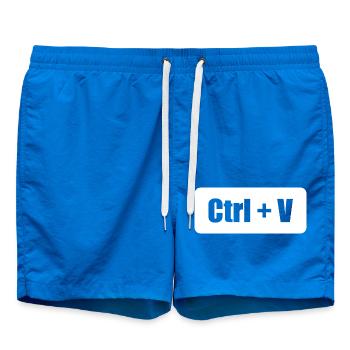 Ctrl C Ctrl V Vater Sohn Eltern Kind Partnerlook - Badeshorts - Cobalt blue - Vorne