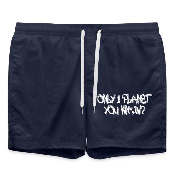 Changement climatique / Lutte contre le changement climatique - Short de bain - bleu marine - Devant - AI Model Male 185 light (185cm)
