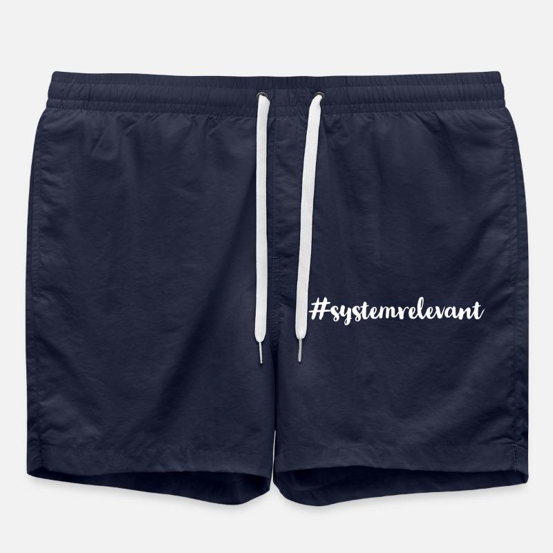 ich bin Systemrelevant - Badeshorts - French Navy