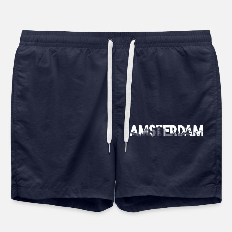 Amsterdam Skyline Silhouette - Short de bain - bleu marine