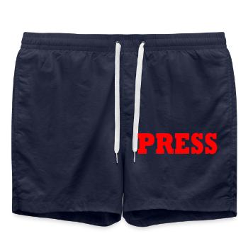 Press - Short de bain - bleu marine - Devant - AI Model Male 185 light (185cm)