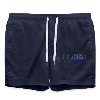 Monts Métallifères - Short de bain - bleu marine - Devant - AI Model Male 185 light (185cm)