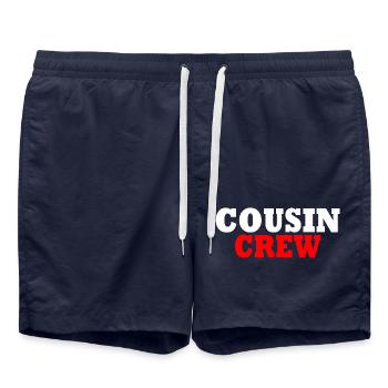 Cousin crew - Short de bain - bleu marine - Devant - AI Model Male 185 light (185cm)