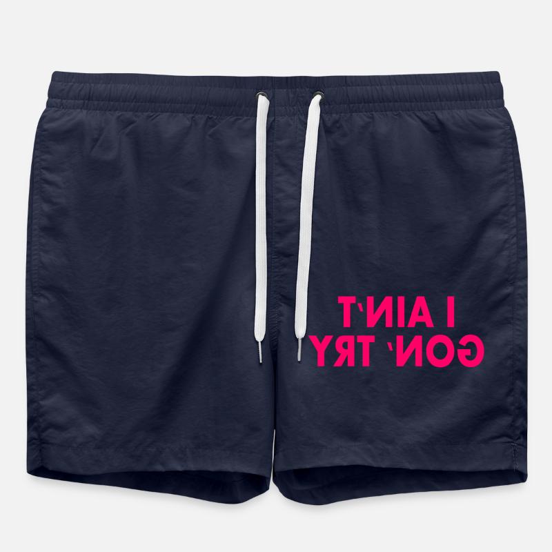 i aint gon try - Swim Trunks - french navy