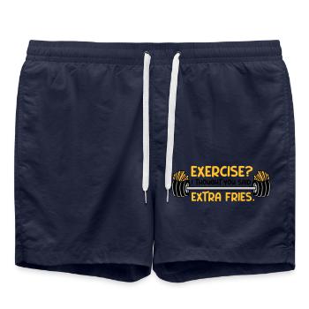 Exercice Extra Fries Citation - Short de bain - bleu marine - Devant - AI Model Male 185 light (185cm)