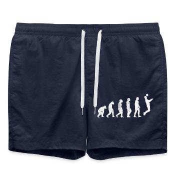 Fußball Fußballer Fußballtrainer Fußballspieler - Badeshorts - French Navy - Vorne - AI Model Male 185 light (185cm)