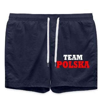 Team polska - Short de bain - bleu marine - Devant - AI Model Male 185 light (185cm)