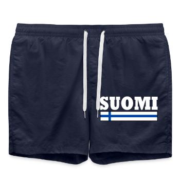 Suomi - Swim Trunks - french navy - Front - AI Model Male 185 light (185cm)