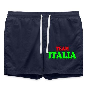 Team italia - Swim Trunks - french navy - Front - AI Model Male 185 light (185cm)