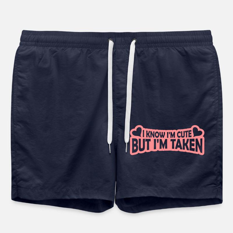 cute but taken quote - Swim Trunks - french navy