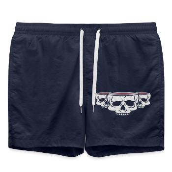 Horror Team Mug Skull - Swim Trunks - french navy - Front - AI Model Male 185 light (185cm)