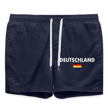 Deutschland - Badeshorts - French Navy - Vorne - AI Model Male 185 light (185cm)