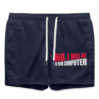not fix your computer - Swim Trunks - french navy - Front - AI Model Male 185 light (185cm)